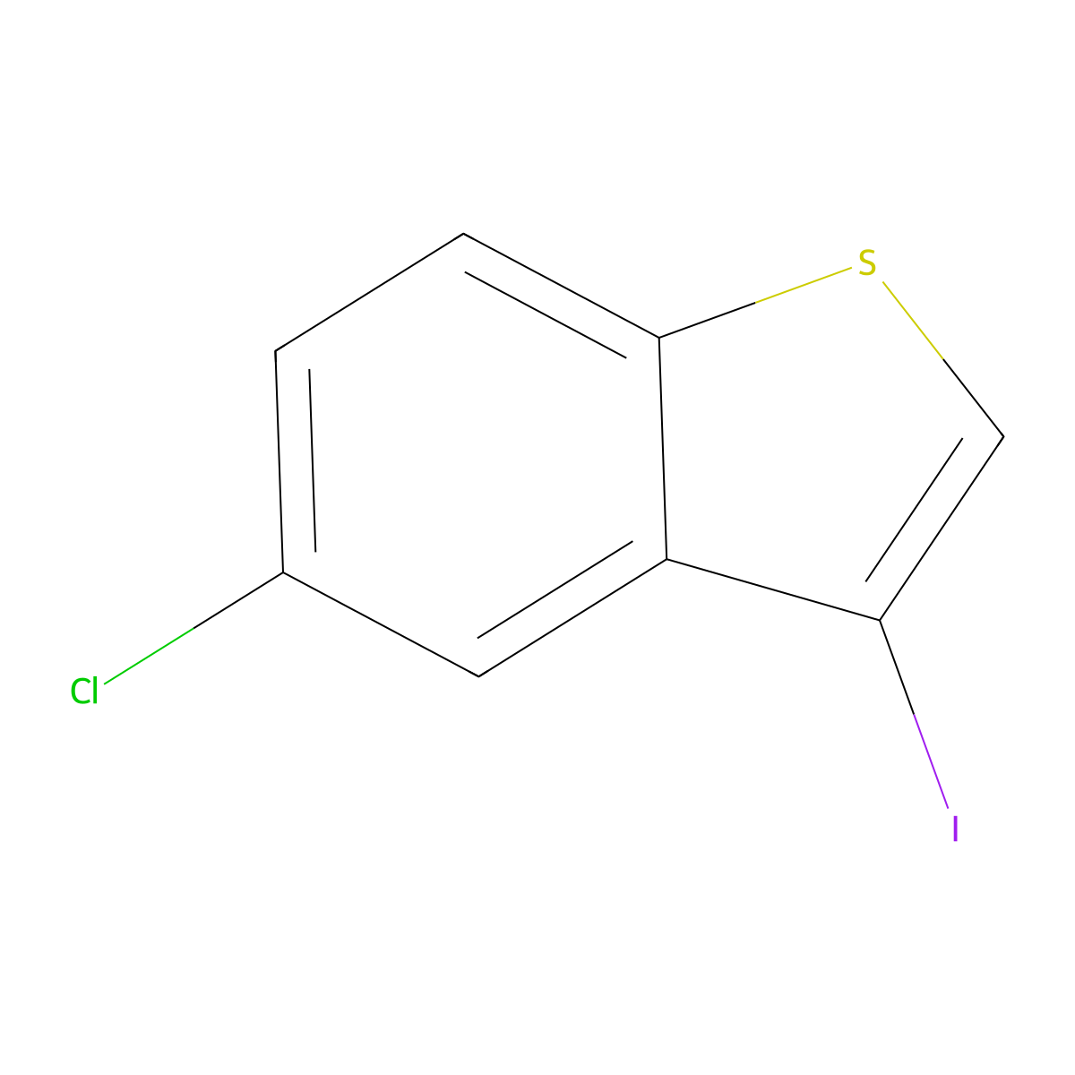 5-Chloro-3-iodo-1-benzothiophene molecular structure, CAS 2166566-68-1