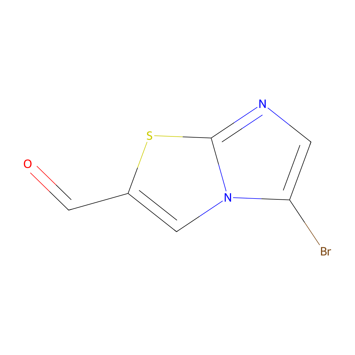 5-Bromoimidazo(2,1-b)(1,3)thiazole-2-carbaldehyde molecular structure, CAS 2166571-24-8