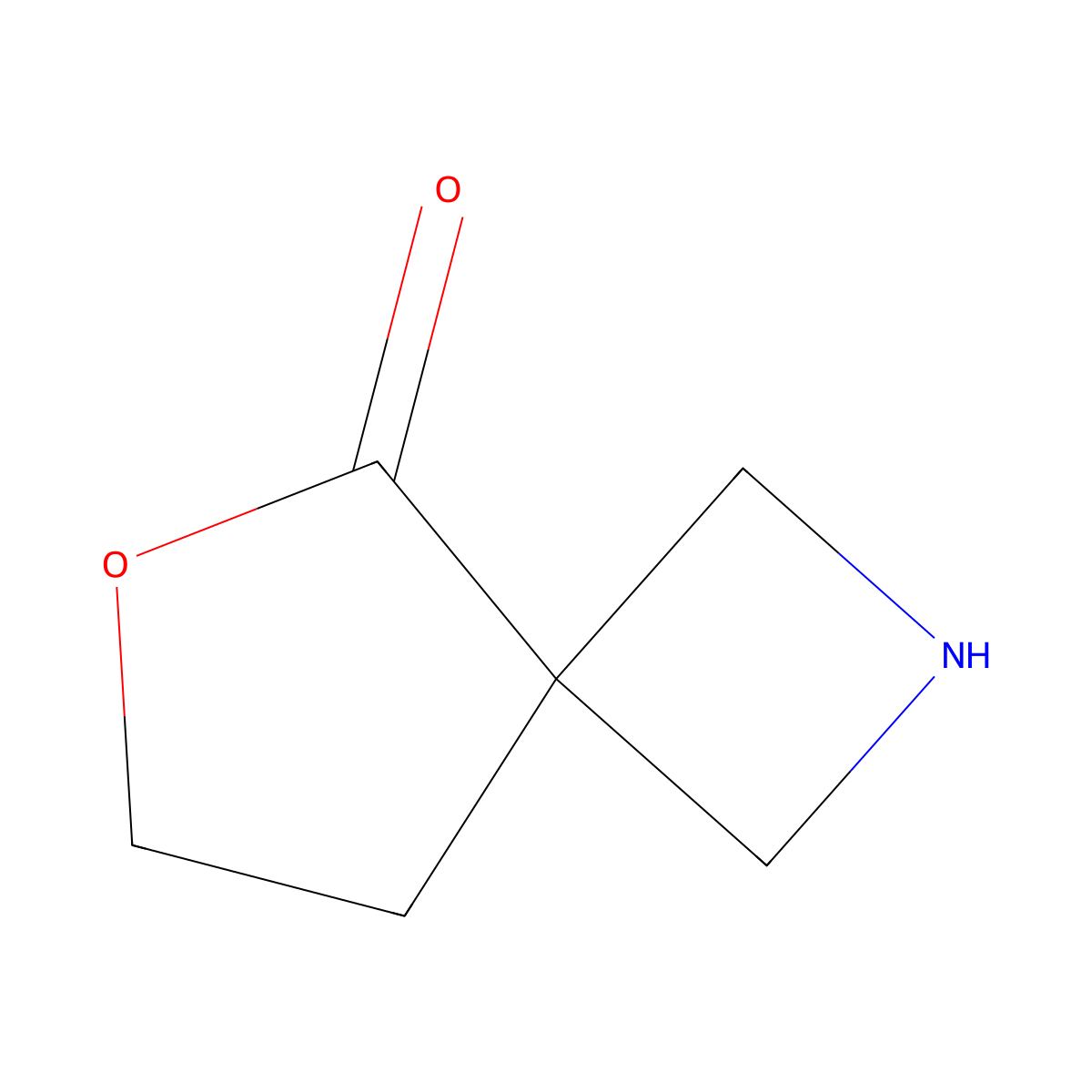 6-Oxa-2-azaspiro[3.4]octan-5-one molecular structure, CAS 2166578-09-0