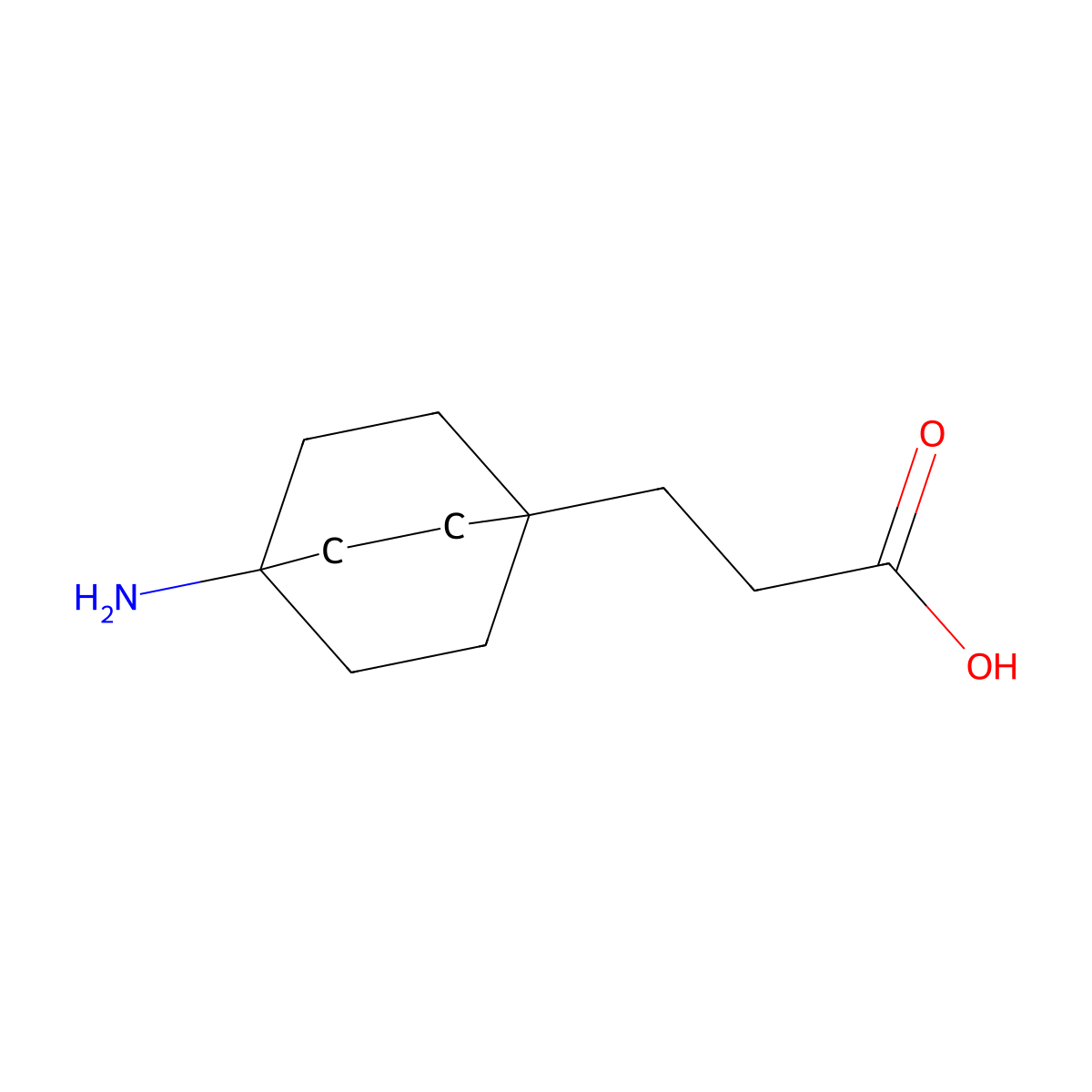 3-{4-Aminobicyclo[2.2.2]octan-1-yl}propanoic acid molecular structure, CAS 2166607-87-8