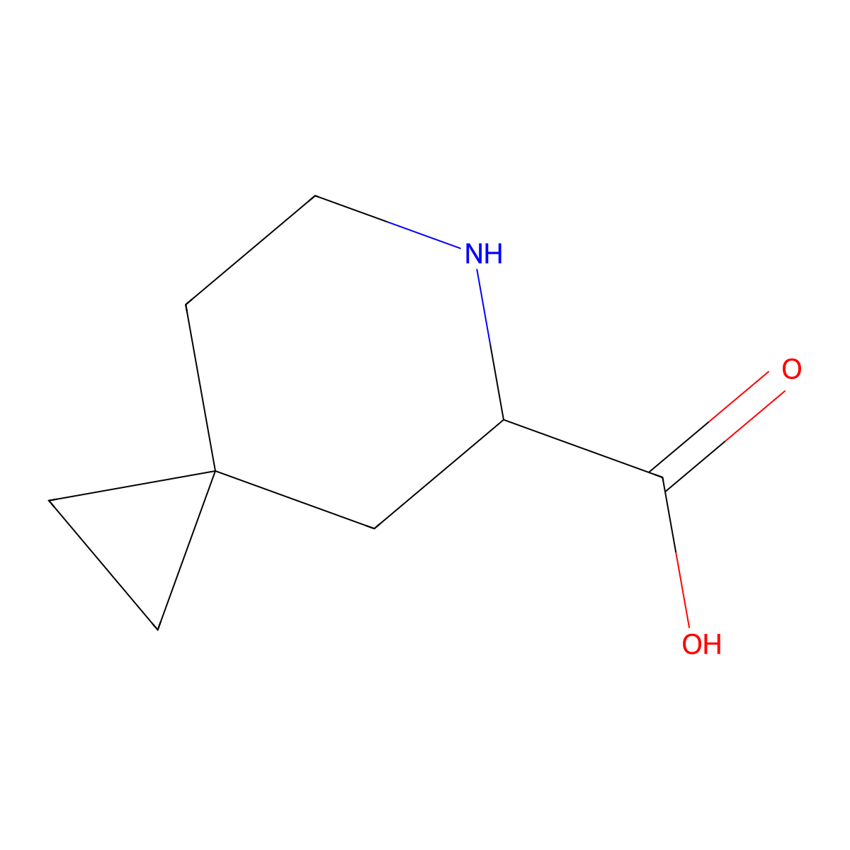 6-Azaspiro[2.5]octane-5-carboxylic acid molecular structure, CAS 2166620-97-7