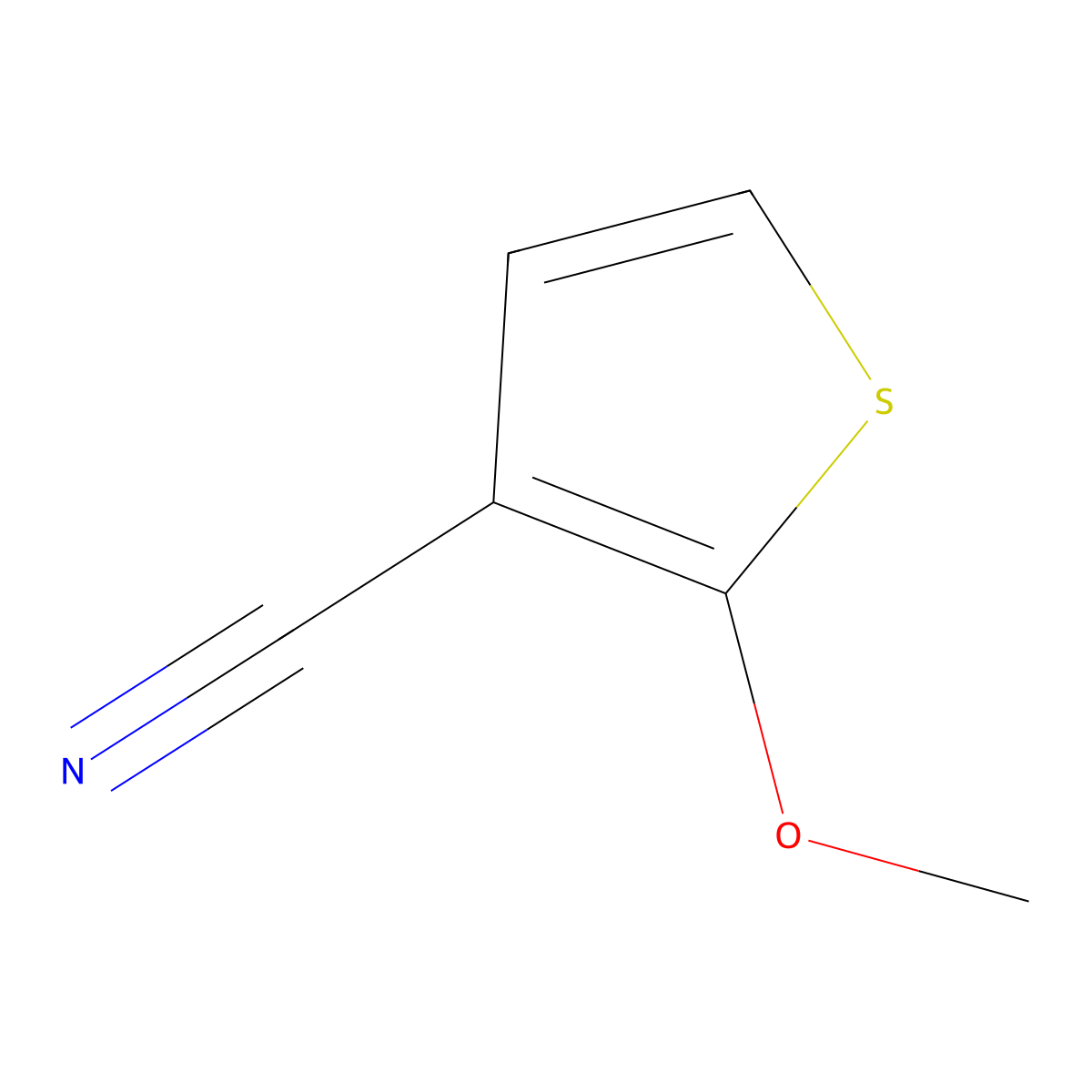 2-Methoxythiophene-3-carbonitrile molecular structure, CAS 2166632-31-9