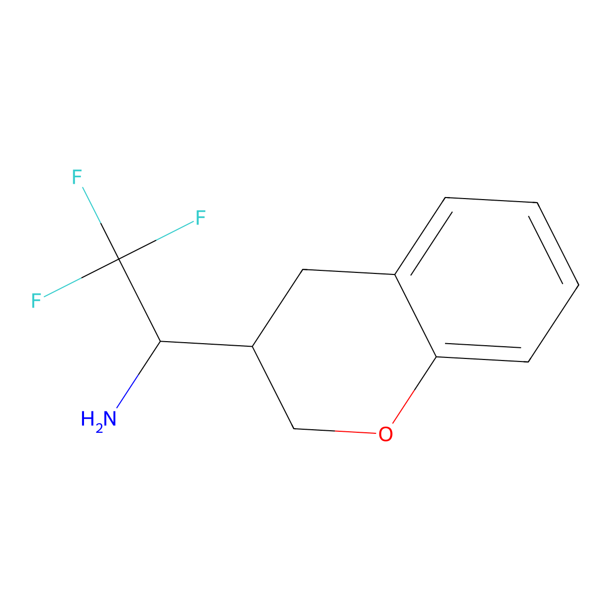 1-(Chroman-3-yl)-2,2,2-trifluoroethan-1-amine molecular structure, CAS 2166637-00-7