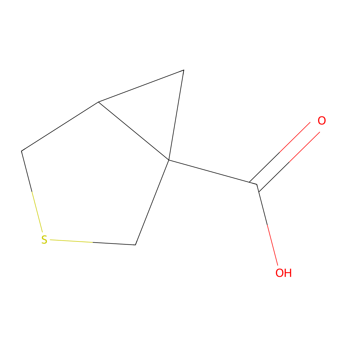 3-Thiabicyclo[3.1.0]hexane-1-carboxylic acid molecular structure, CAS 2166640-77-1