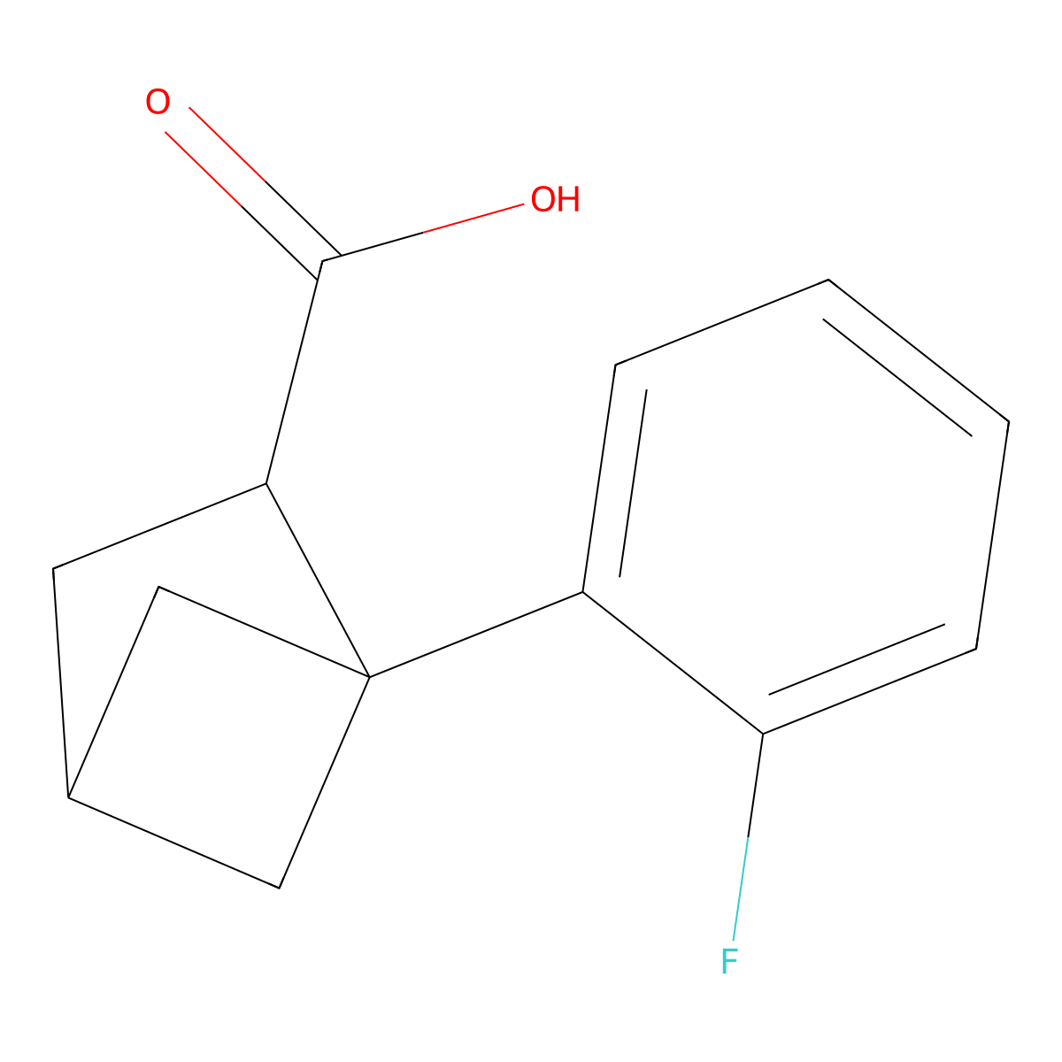 1-(2-Fluorophenyl)bicyclo[2.1.1]hexane-2-carboxylicacid molecular structure, CAS 2166642-86-8