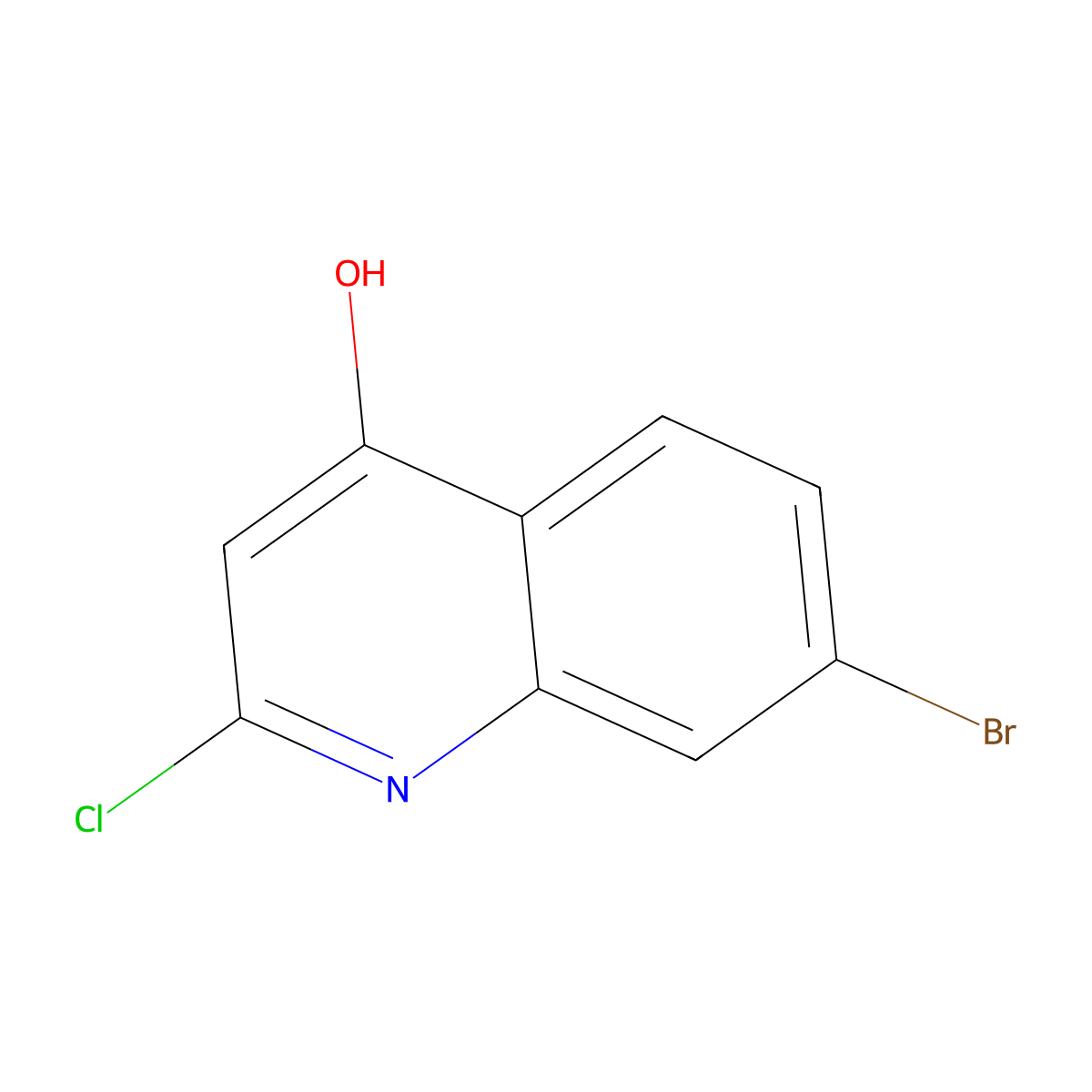 7-Bromo-2-chloroquinolin-4-ol molecular structure, CAS 2166648-02-6