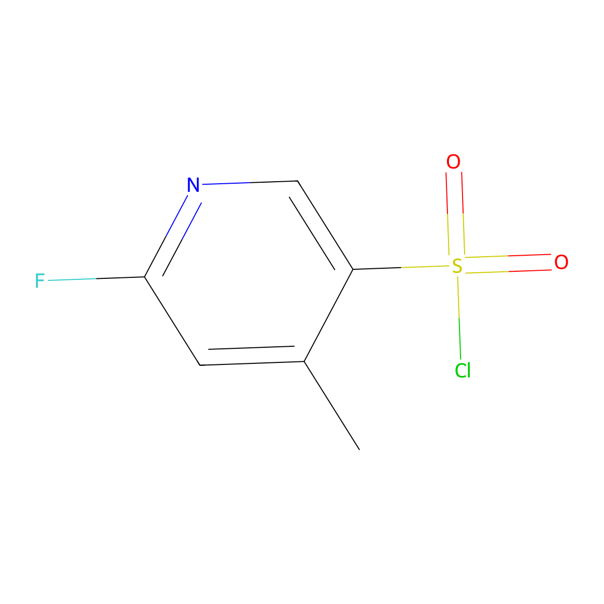 6-Fluoro-4-methylpyridine-3-sulfonyl chloride molecular structure, CAS 2166649-66-5