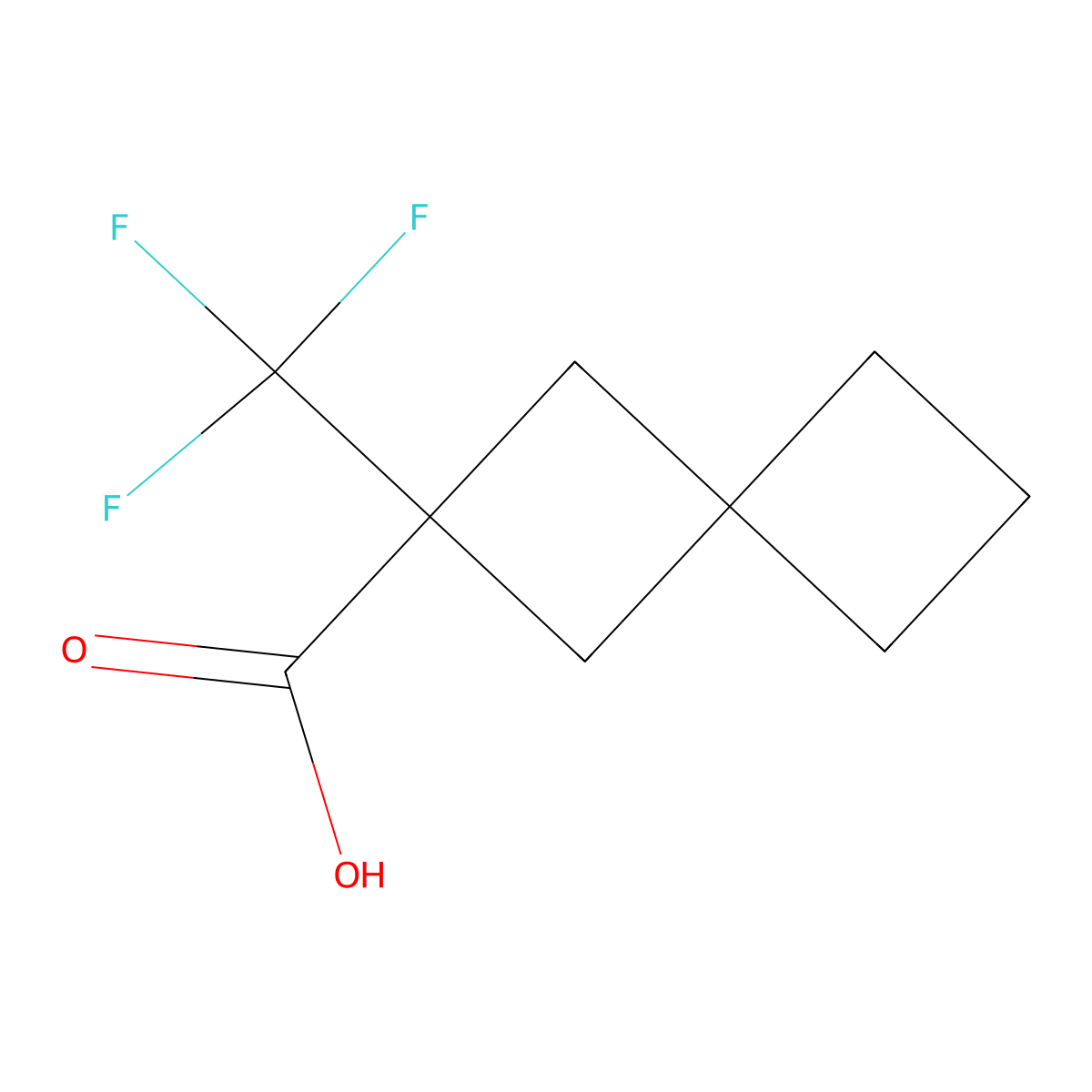 2-(Trifluoromethyl)spiro[3.3]heptane-2-carboxylic acid molecular structure, CAS 2166650-85-5