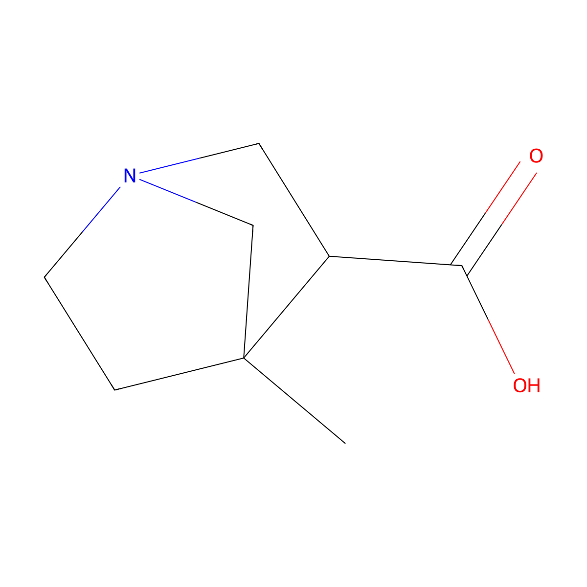 4-Methyl-1-azabicyclo[2.2.1]heptane-3-carboxylic acid molecular structure, CAS 2166655-80-5