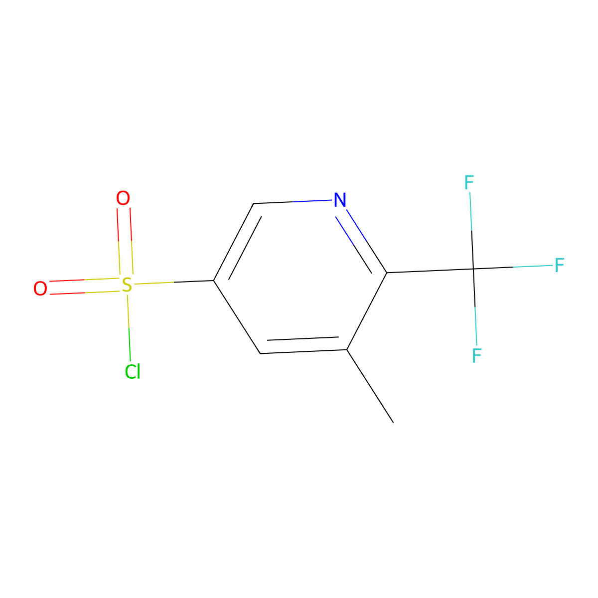 5-Methyl-6-(trifluoromethyl)pyridine-3-sulfonyl chloride molecular structure, CAS 2166663-13-2