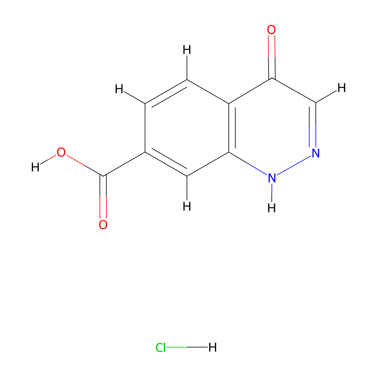 4-Oxo-1,4-dihydrocinnoline-7-carboxylic acid hydrochloride molecular structure, CAS 2166667-89-4