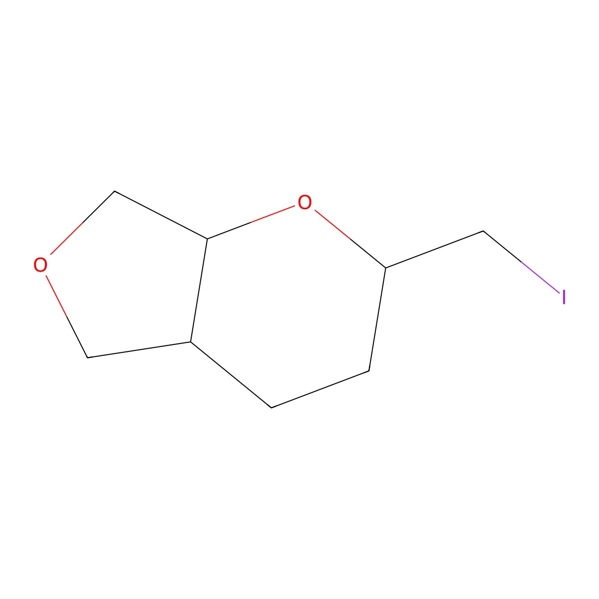 2-(iodomethyl)-hexahydro-2H-furo[3,4-b]pyran molecular structure, CAS 2166668-03-5