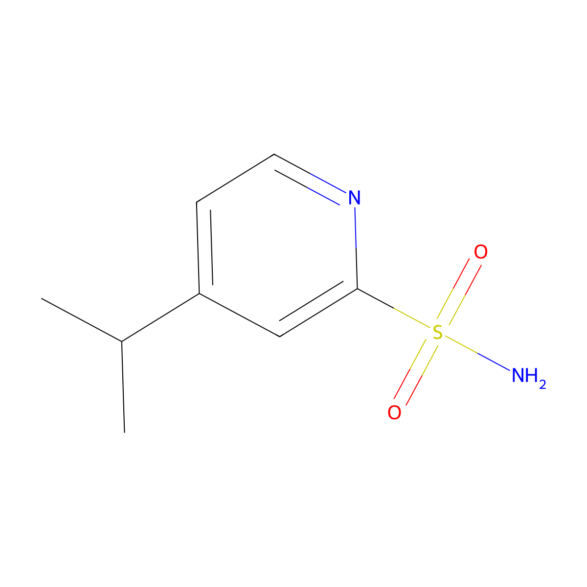 4-Isopropylpyridine-2-sulfonamide molecular structure, CAS 2166671-20-9