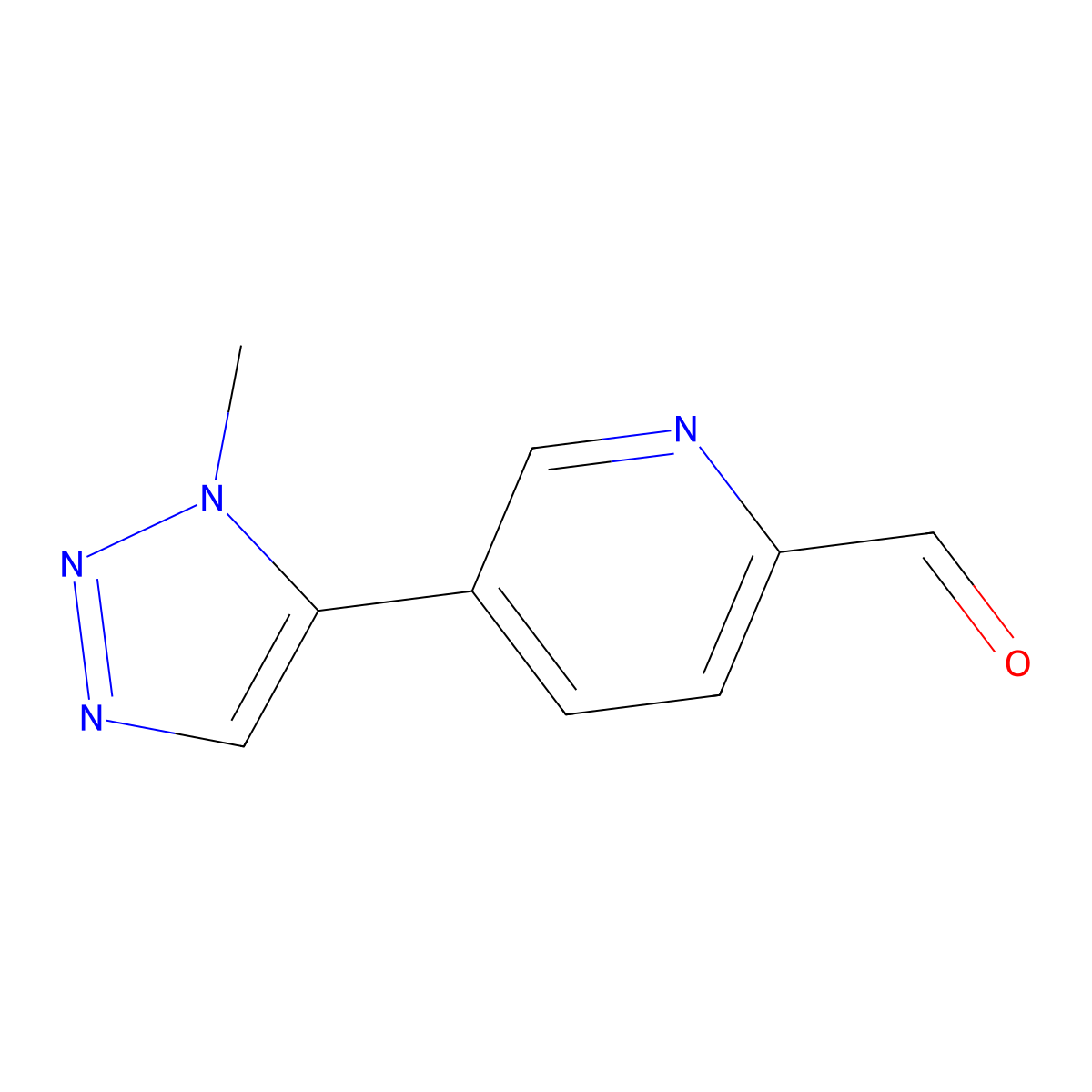 5-(1-methyl-1H-1,2,3-triazol-5-yl)pyridine-2-carbaldehyde molecular structure, CAS 2166671-44-7