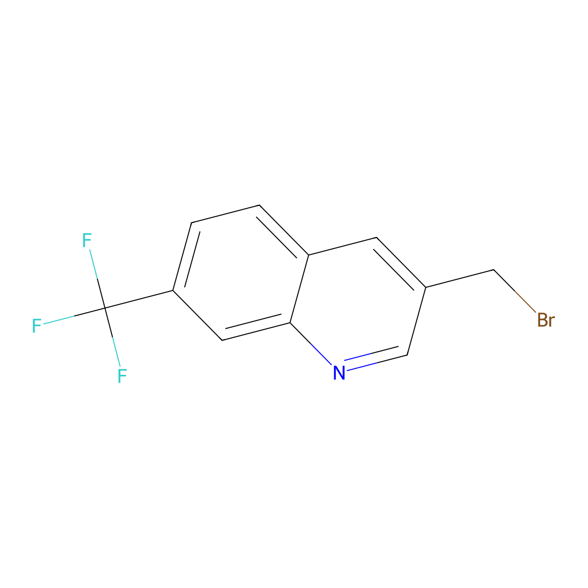 3-(Bromomethyl)-7-(trifluoromethyl)quinoline molecular structure, CAS 2166674-43-5