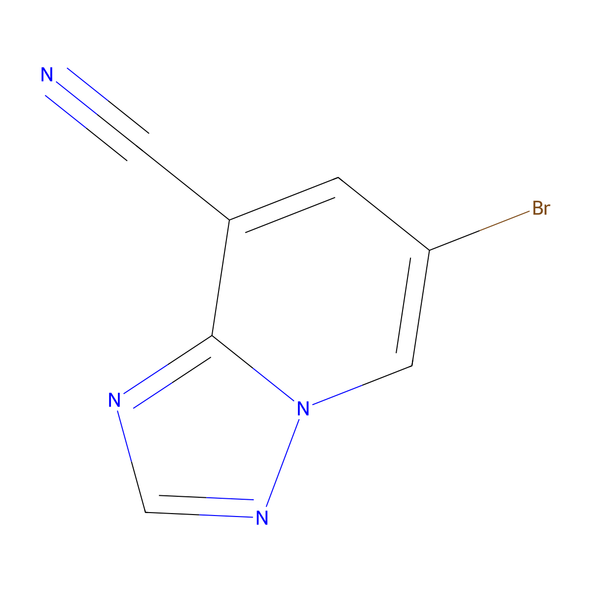 6-Bromo-[1,2,4]triazolo[1,5-a]pyridine-8-carbonitrile molecular structure, CAS 2166674-52-6