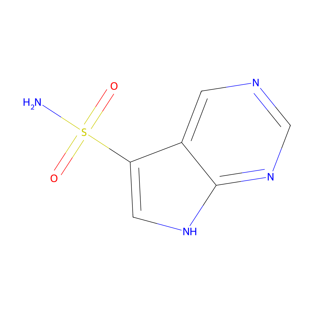 7H-pyrrolo[2,3-d]pyrimidine-5-sulfonamide molecular structure, CAS 2166686-65-1