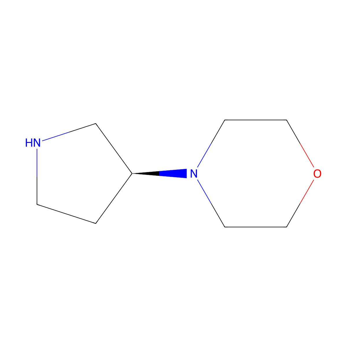 4-(3S)-3-Pyrrolidinyl-morpholine molecular structure, CAS 216669-67-9