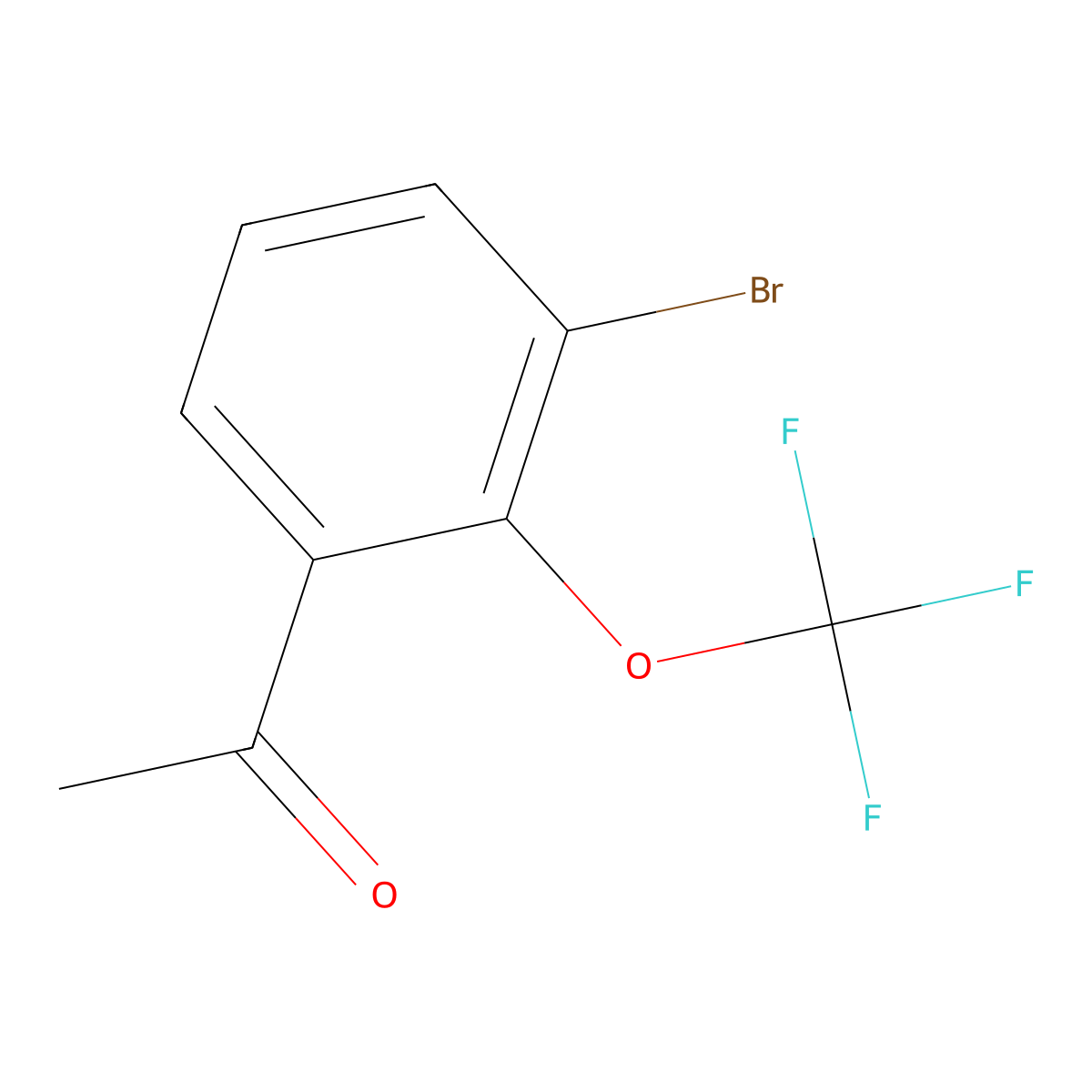 3'-Bromo-2'-(trifluoromethoxy)acetophenone molecular structure, CAS 2166695-33-4