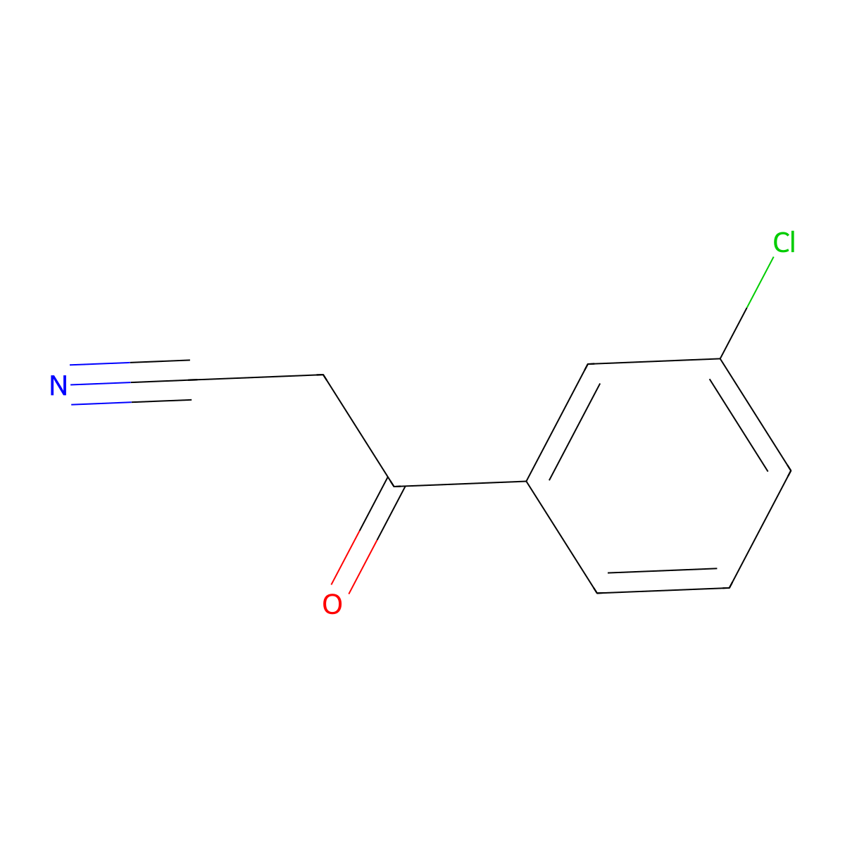 3-(3-Chlorophenyl)-3-oxopropanenitrile molecular structure, CAS 21667-62-9