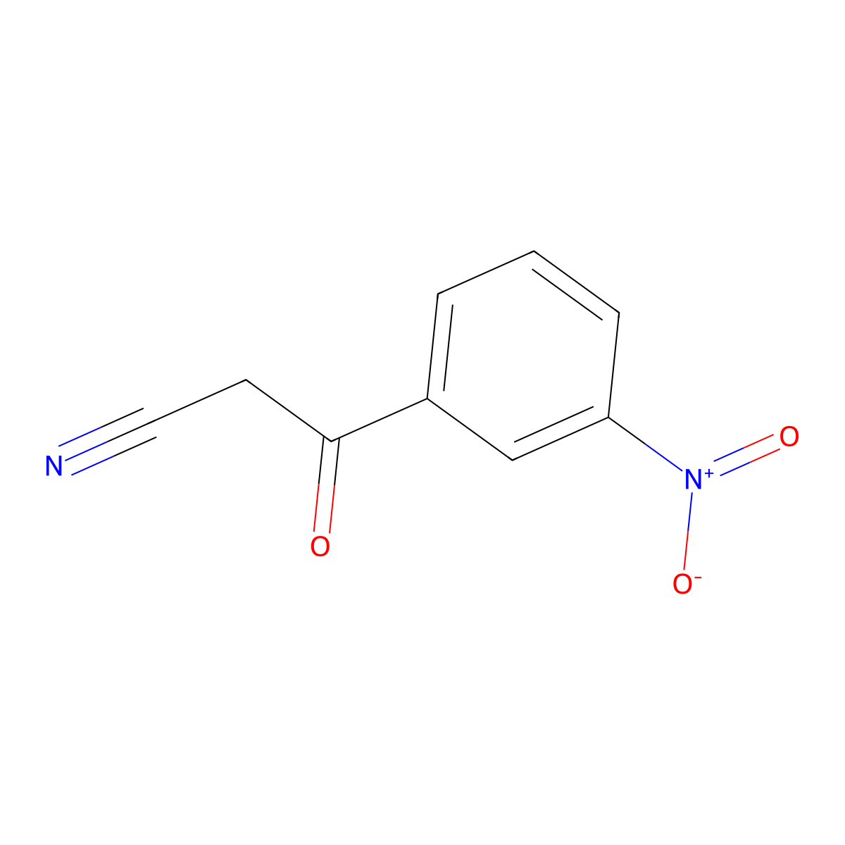 3-(3-Nitrophenyl)-3-oxopropanenitrile molecular structure, CAS 21667-64-1