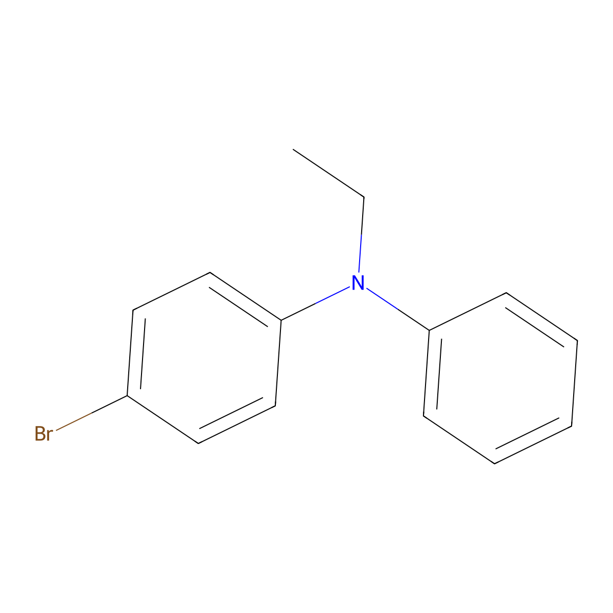 4-Bromo-N-ethyl-N-phenylbenzenamine molecular structure, CAS 2166700-10-1