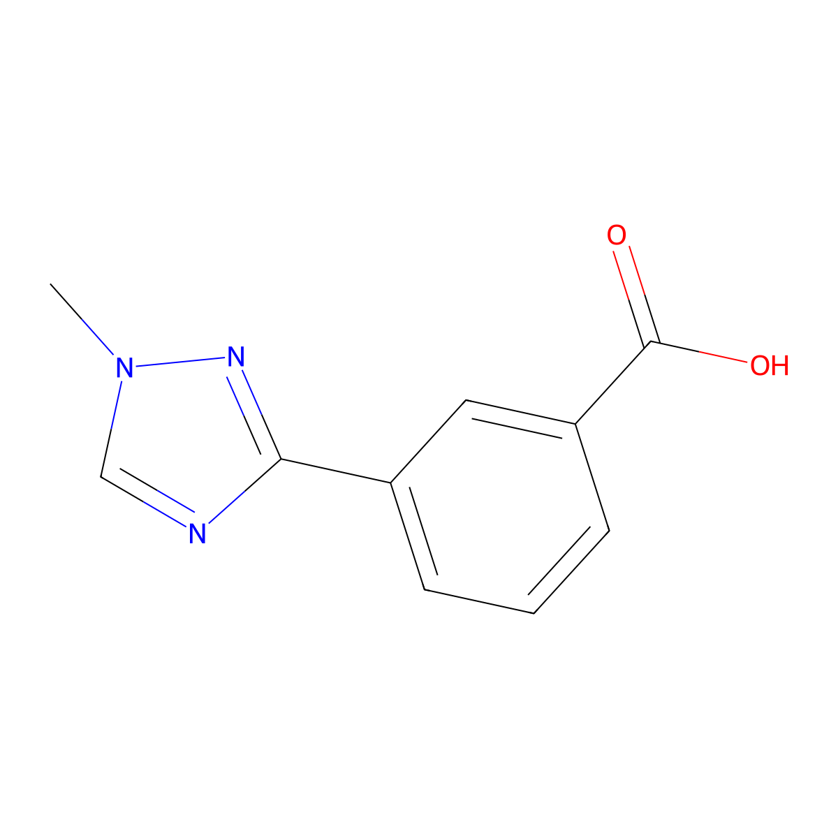 3-(1-Methyl-1H-1,2,4-triazol-3-yl)benzoic acid molecular structure, CAS 2166703-61-1