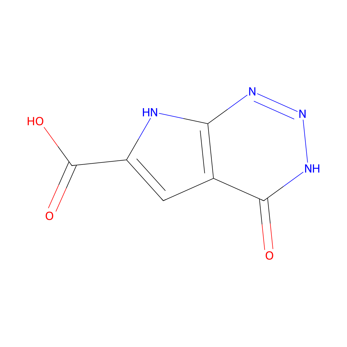 4-Hydroxy-7H-pyrrolo[2,3-D][1,2,3]triazine-6-carboxylic acid molecular structure, CAS 2166711-02-8