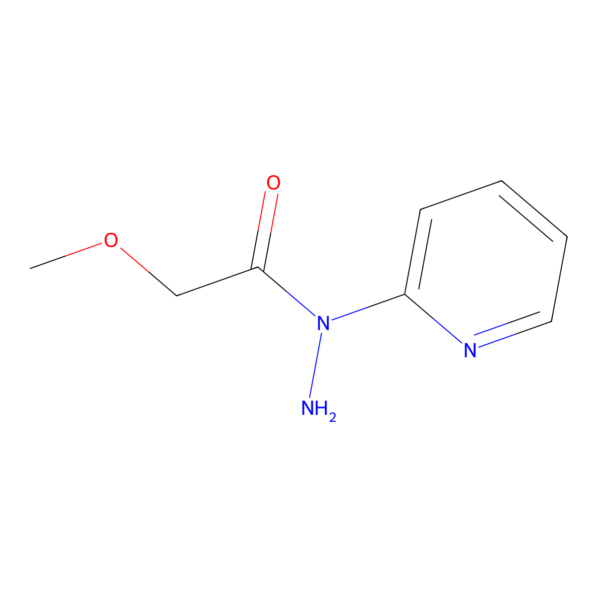 2-methoxy-N-(pyridin-2-yl)acetohydrazide molecular structure, CAS 2166717-36-6