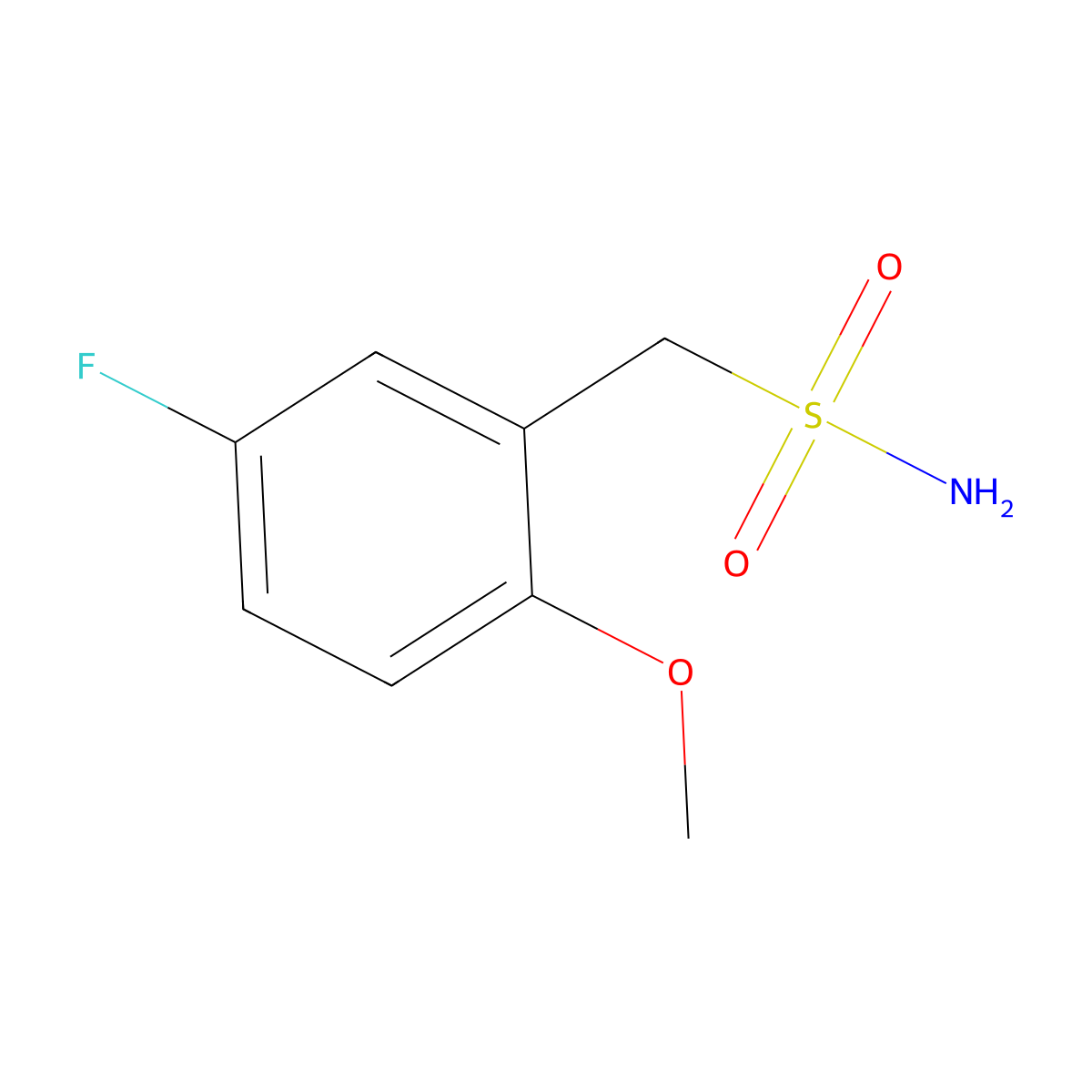 (5-Fluoro-2-methoxyphenyl)methanesulfonamide molecular structure, CAS 2166718-11-0
