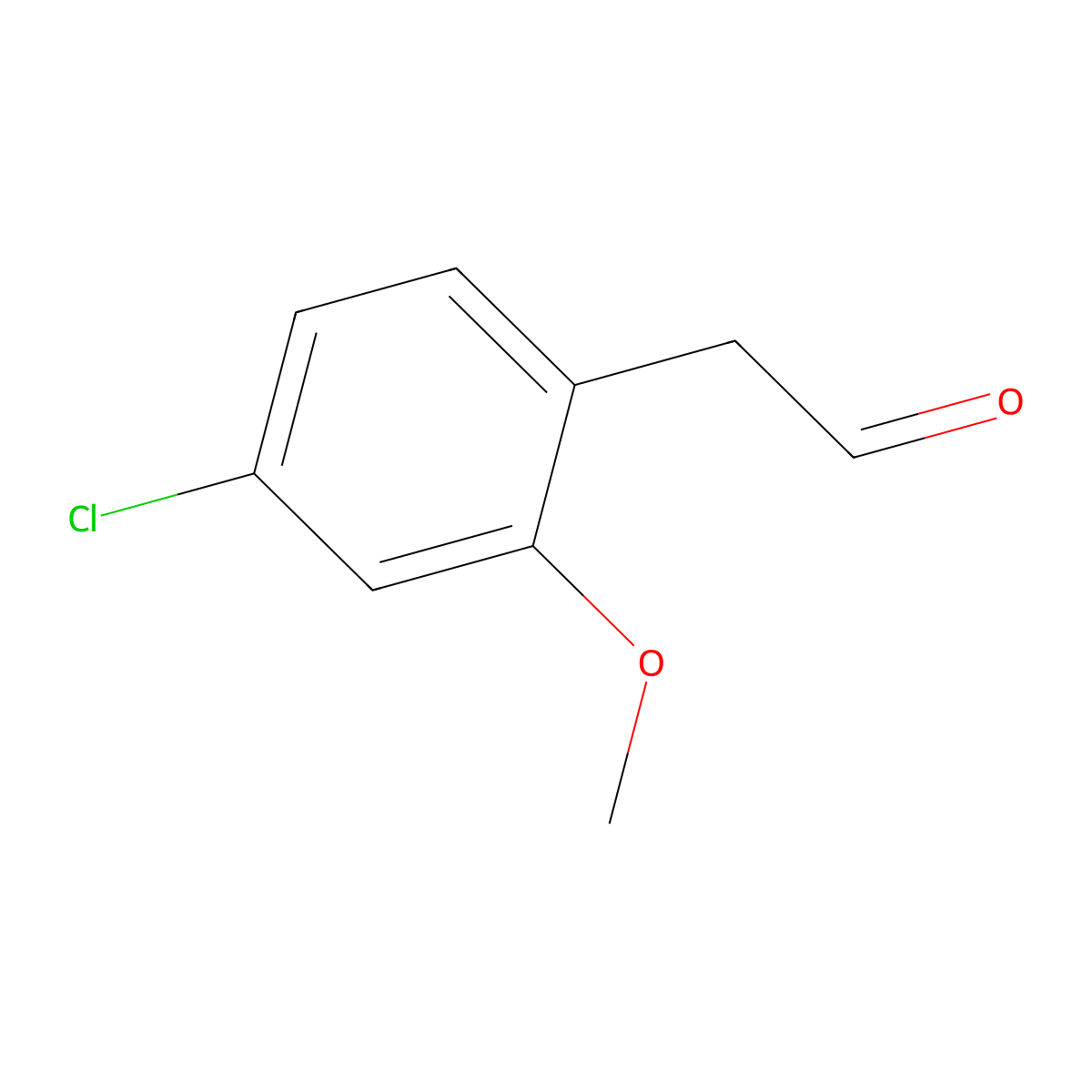 2-(4-Chloro-2-methoxyphenyl)acetaldehyde molecular structure, CAS 2166722-74-1