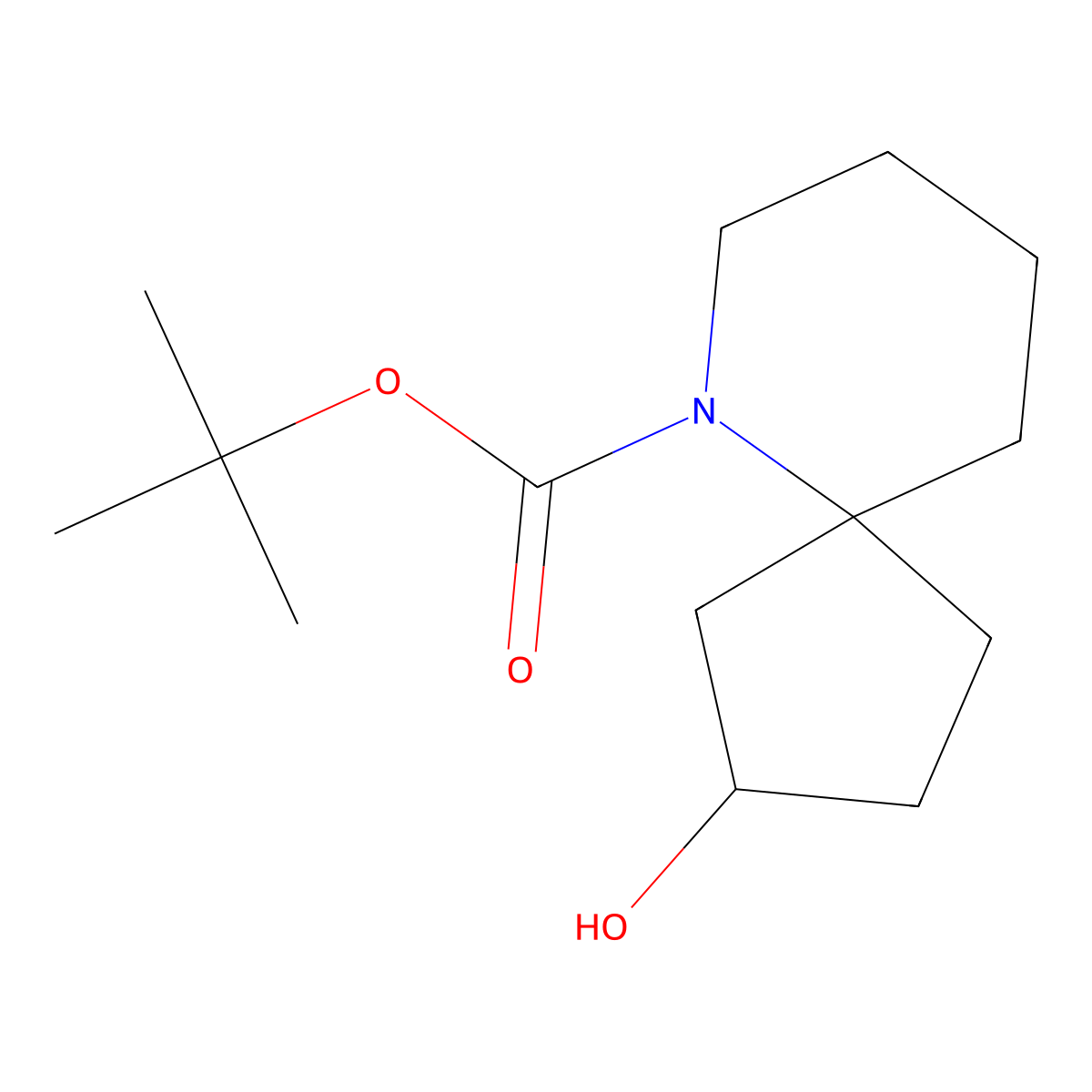 tert-Butyl 2-hydroxy-6-azaspiro[4.5]decane-6-carboxylate molecular structure, CAS 2166732-63-2