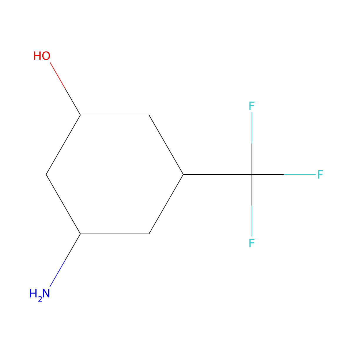 3-Amino-5-(trifluoromethyl)cyclohexan-1-ol molecular structure, CAS 2166735-60-8