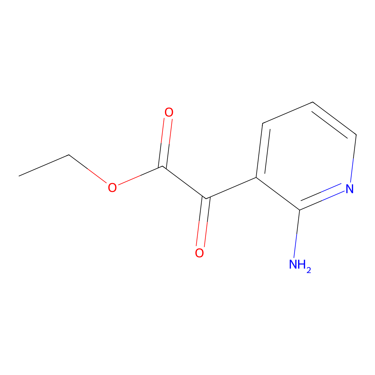 Ethyl 2-(2-aminopyridin-3-yl)-2-oxoacetate molecular structure, CAS 2166735-92-6