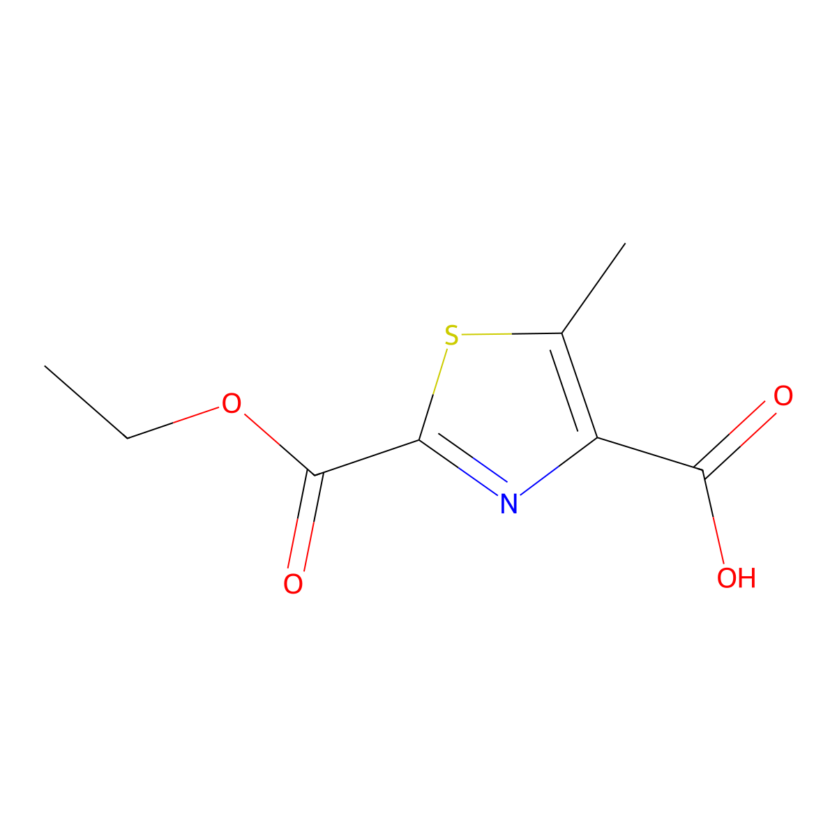 2-(Ethoxycarbonyl)-5-methyl-1,3-thiazole-4-carboxylic acid molecular structure, CAS 2166747-38-0