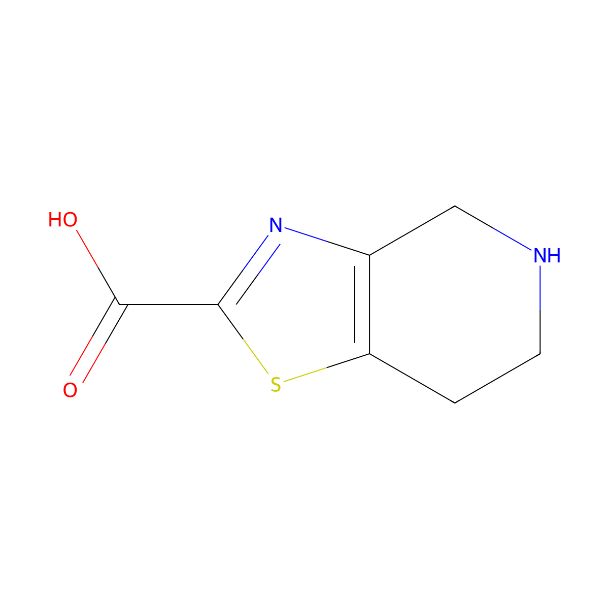 4H,5H,6H,7H-[1,3]thiazolo[4,5-c]pyridine-2-carboxylic acid molecular structure, CAS 2166755-48-0