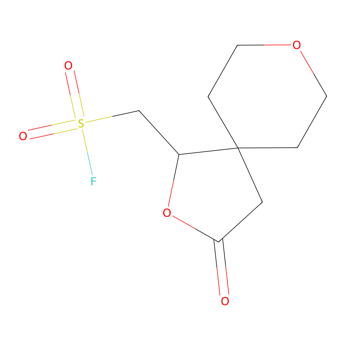 {3-Oxo-2,8-dioxaspiro[4.5]decan-1-yl}methanesulfonyl fluoride molecular structure, CAS 2166758-60-5