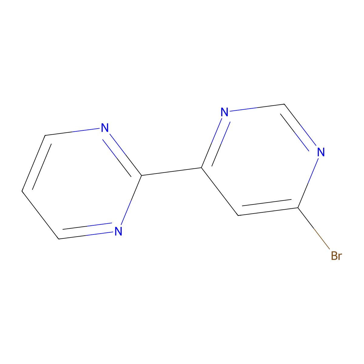 4-Bromo-6-(pyrimidin-2-yl)pyrimidine molecular structure, CAS 2166764-11-8