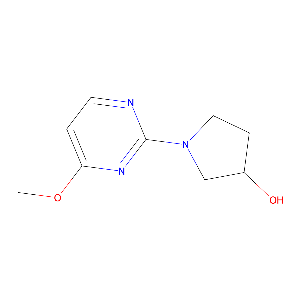 1-(4-Methoxypyrimidin-2-yl)pyrrolidin-3-ol molecular structure, CAS 2166772-56-9