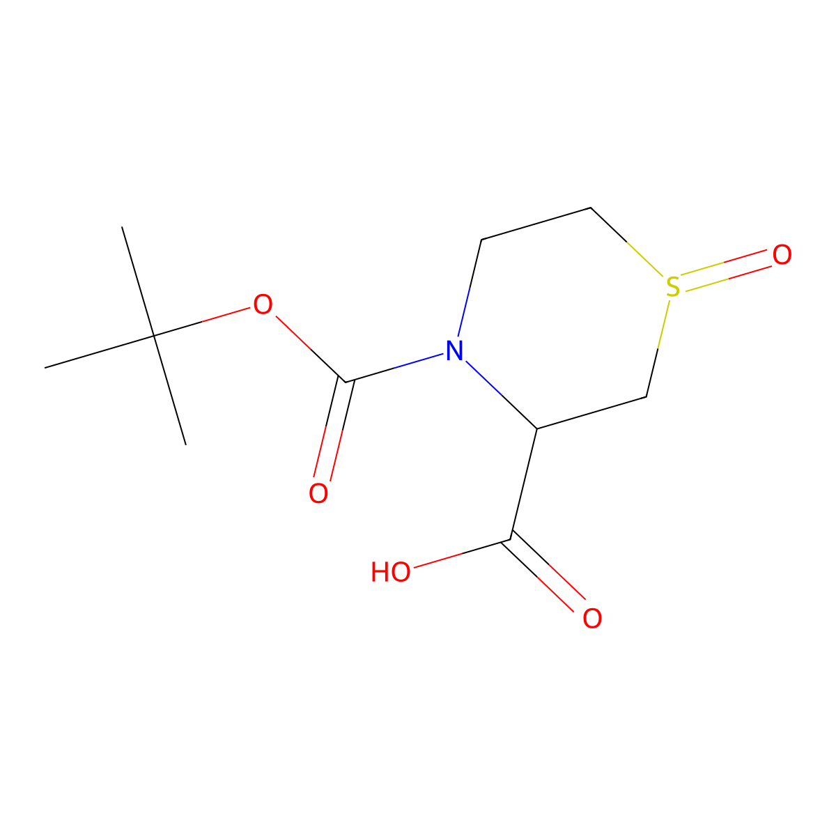 4-[(Tert-butoxy)carbonyl]-1-oxo-1lambda4-thiomorpholine-3-carboxylic acid molecular structure, CAS 2166780-58-9