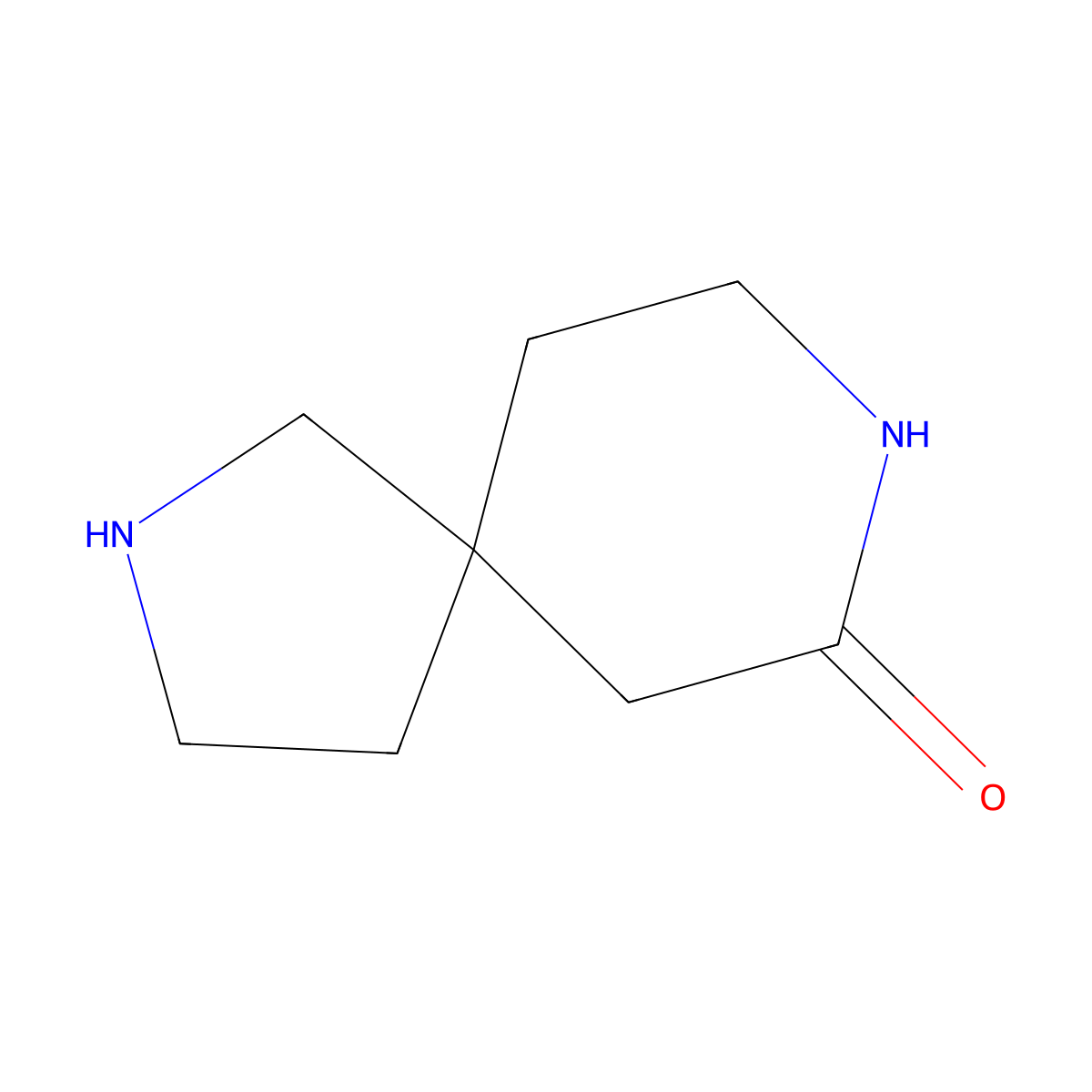 2,8-Diazaspiro[4.5]decan-7-one molecular structure, CAS 2166785-45-9