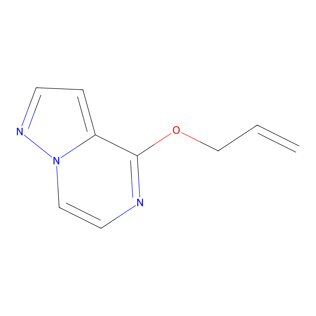 4-(Prop-2-en-1-yloxy)pyrazolo[1,5-a]pyrazine molecular structure, CAS 2166786-77-0