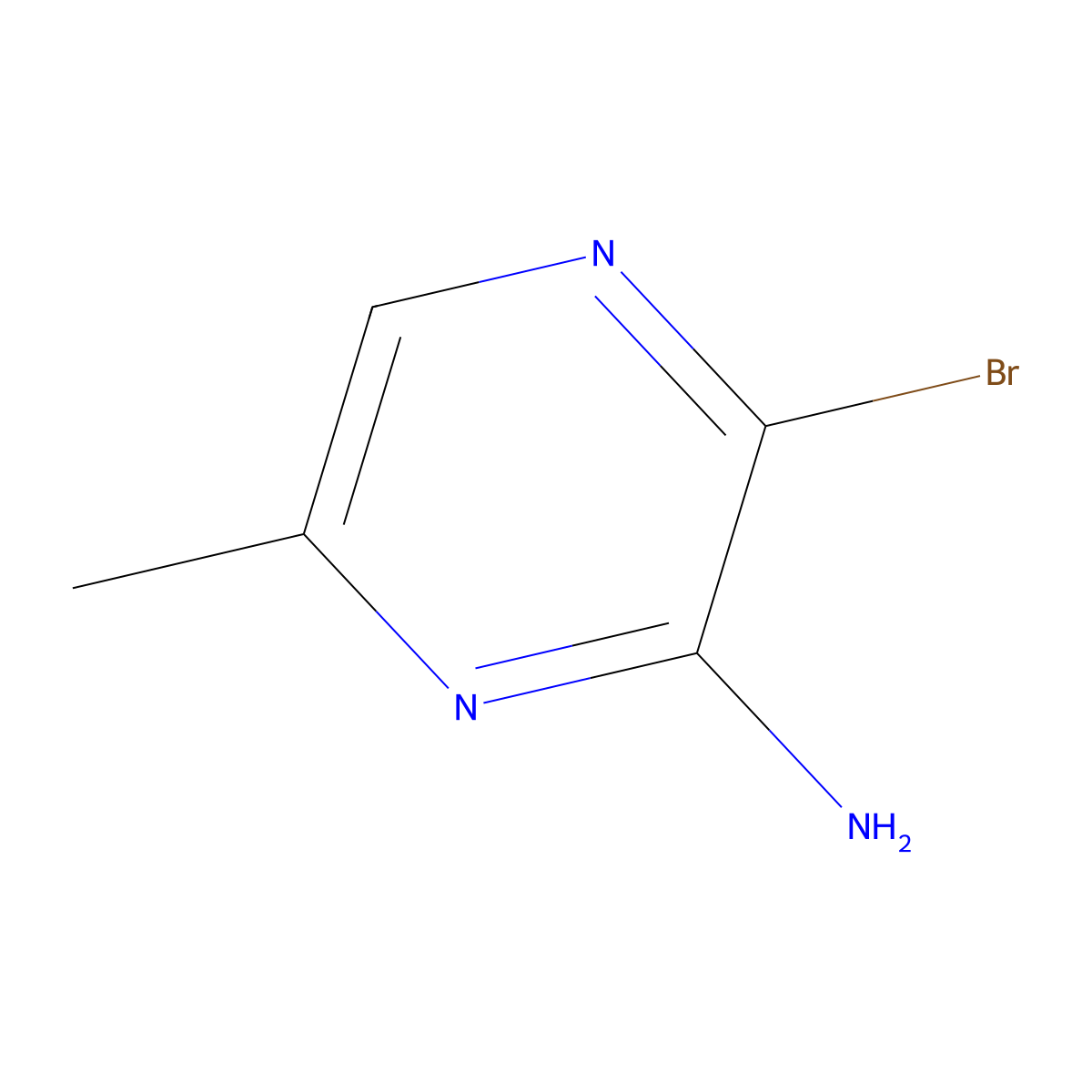 2-Amino-3-bromo-6-methylpyrazine molecular structure, CAS 2166787-89-7