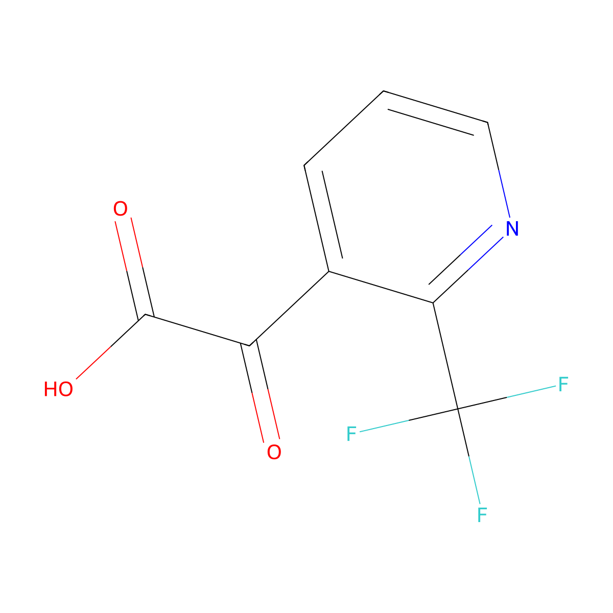 2-Oxo-2-[2-(trifluoromethyl)pyridin-3-yl]acetic acid molecular structure, CAS 2166790-07-2