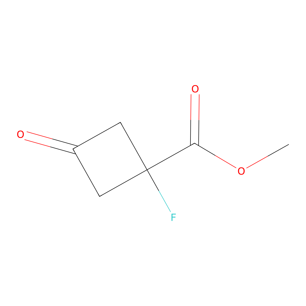 Methyl 1-fluoro-3-oxocyclobutane-1-carboxylate molecular structure, CAS 2166791-63-3
