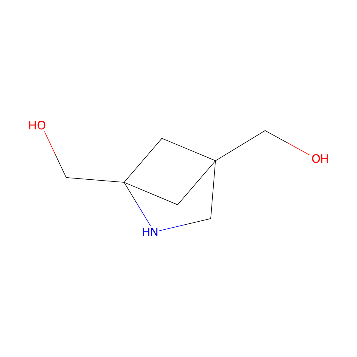 [1-(Hydroxymethyl)-2-azabicyclo[2.1.1]hexan-4-yl]methanol molecular structure, CAS 2166798-59-8