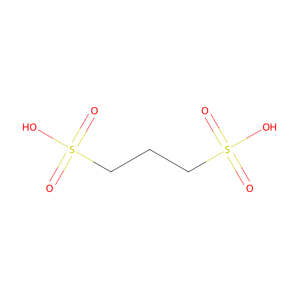1,3-Propanedisulfonic acid molecular structure, CAS 21668-77-9