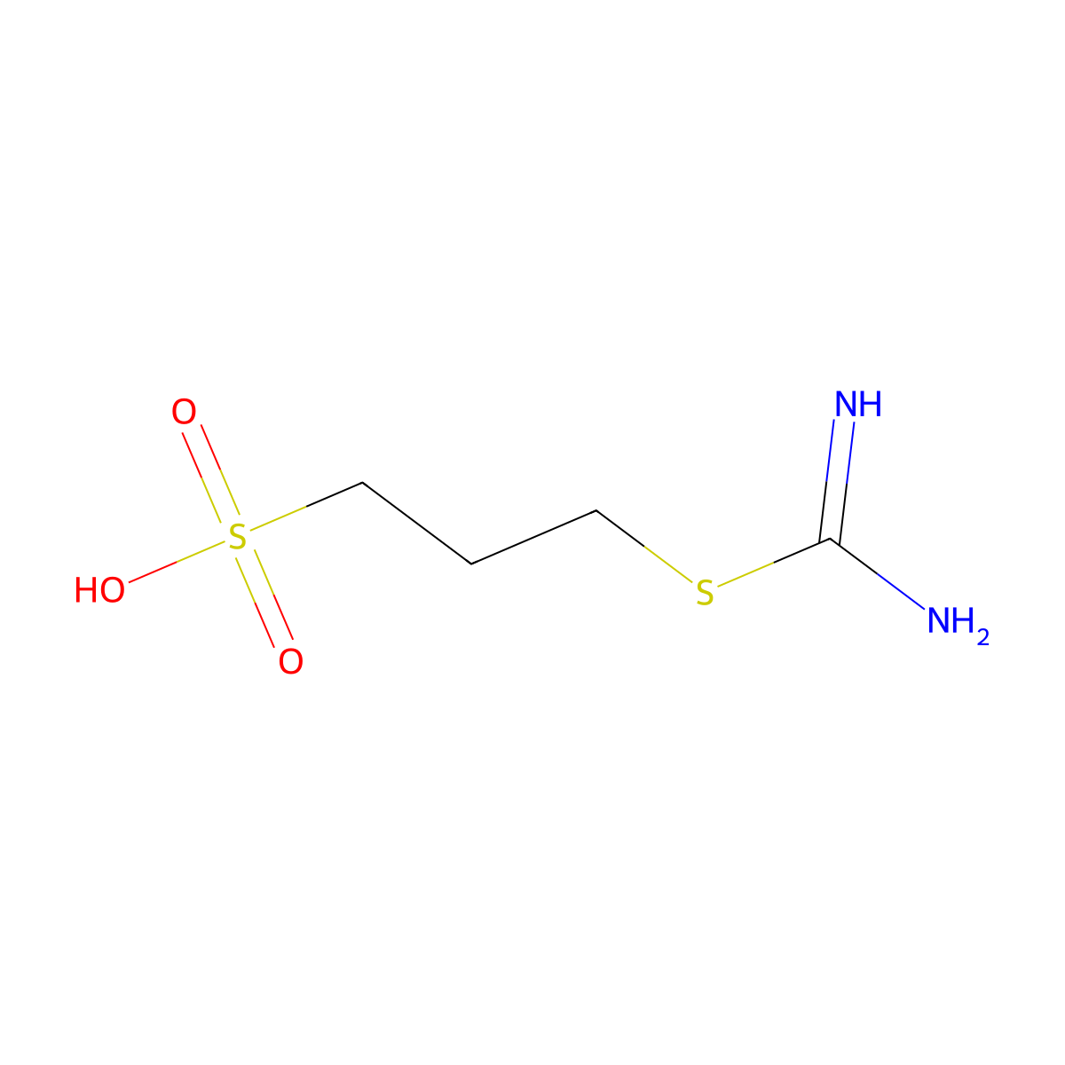 1-Propanesulfonic acid, 3-[(aminoiminomethyl)thio]- molecular structure, CAS 21668-81-5