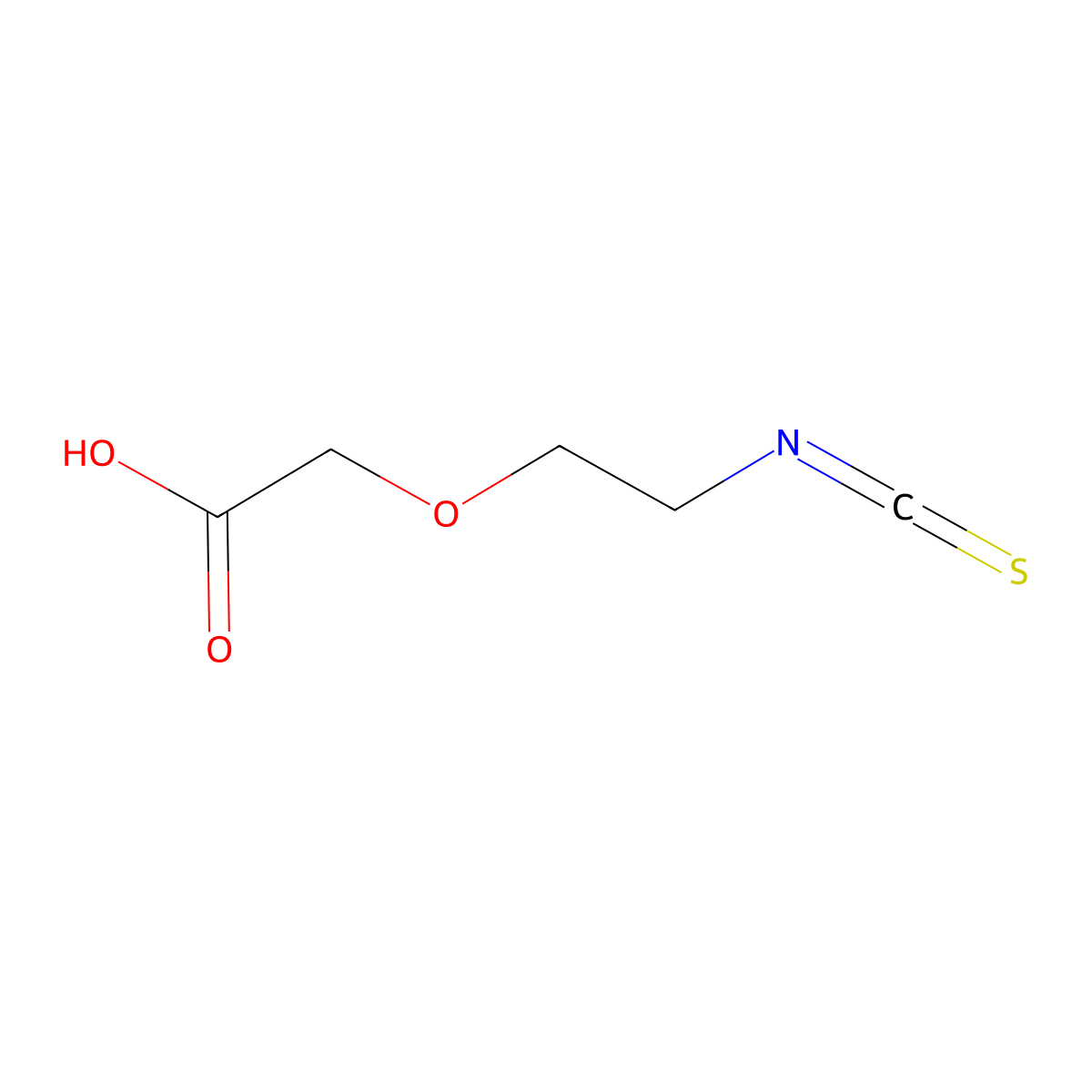 2-(2-Isothiocyanatoethoxy)acetic acid molecular structure, CAS 2166815-17-2