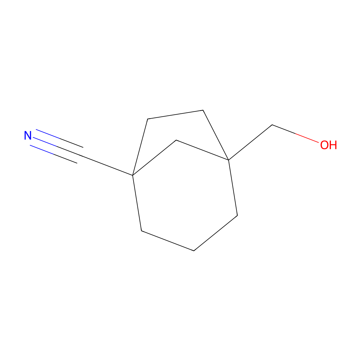 5-(Hydroxymethyl)bicyclo[3.2.1]octane-1-carbonitrile molecular structure, CAS 2166831-80-5